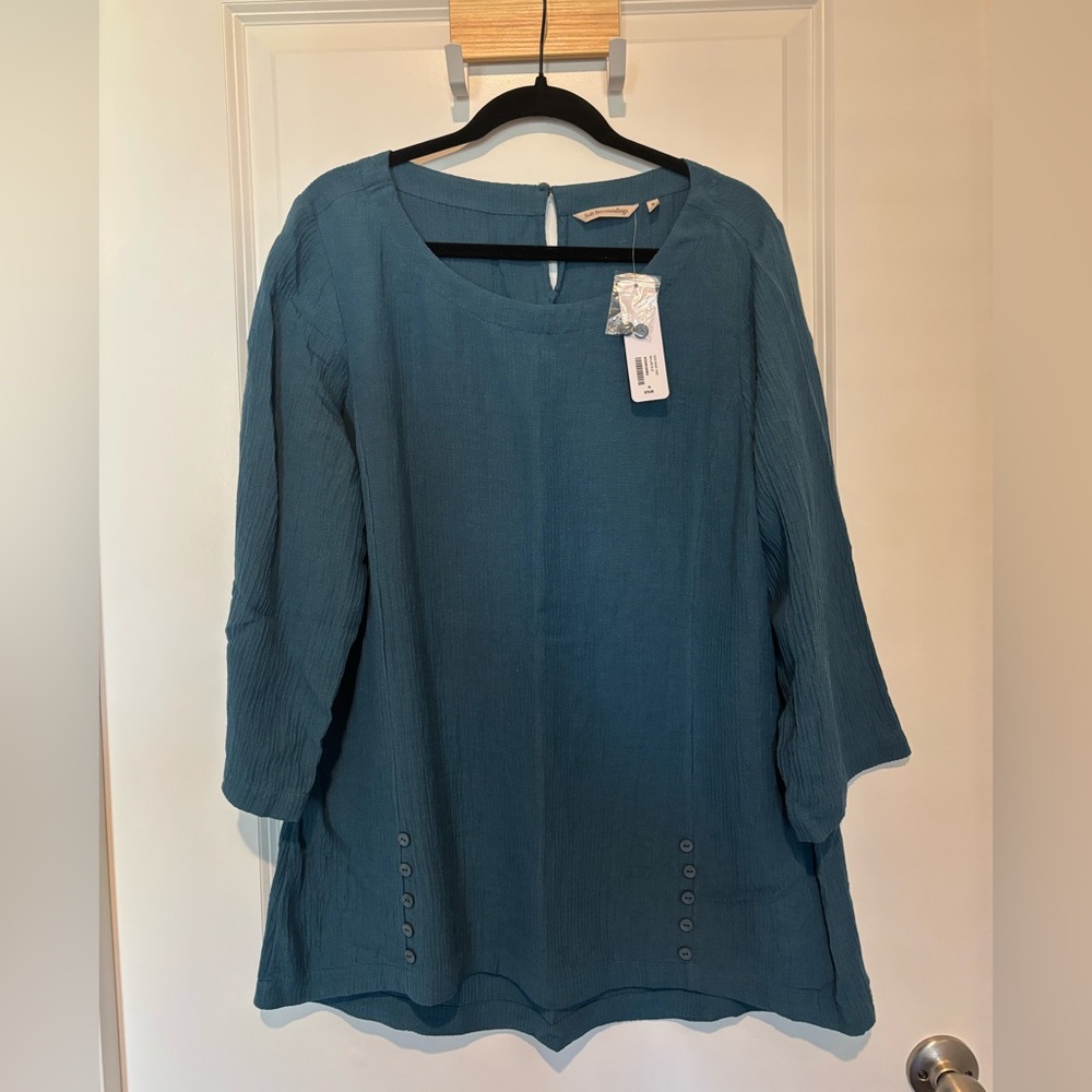 Soft Surroundings Mallard  Blue  Tunic